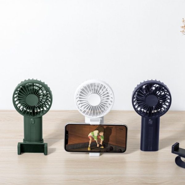 Mobile Phone Holder Small Fan Portable Usb Mini Fan (Navy) - Image 13