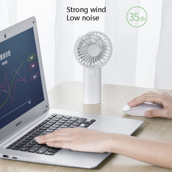 Mobile Phone Holder Small Fan Portable Usb Mini Fan (Navy) - Image 5