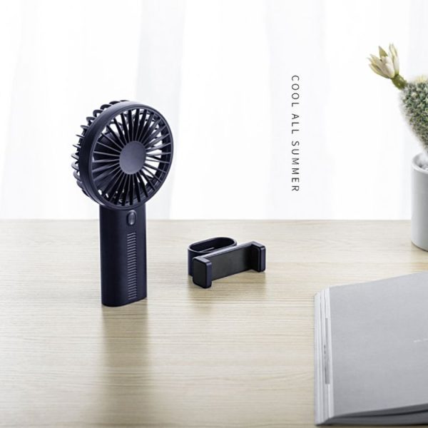 Mobile Phone Holder Small Fan Portable Usb Mini Fan (Navy) - Image 8