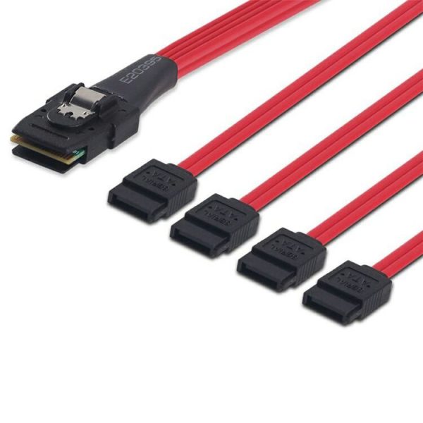 Mini SAS 36Pin SFF 8087 To SATA Server Connector Cable, Cable Length: 50cm (Red) - Image 4