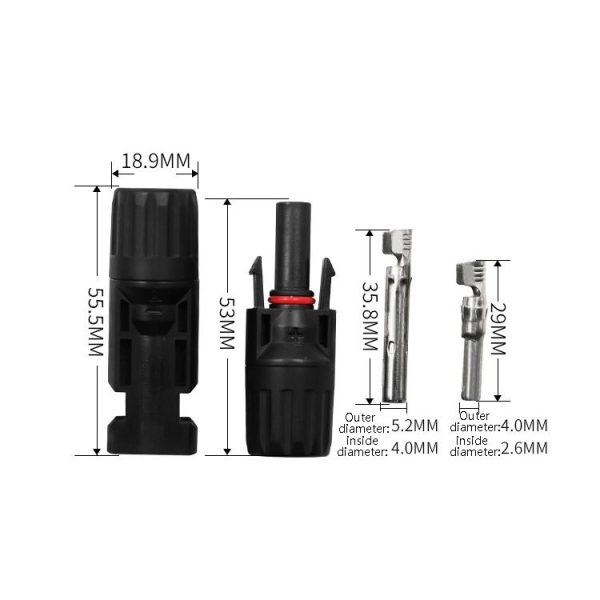 10 Sets MC4 4 in 1 MC4 Photovoltaic Connector Solar Branch Connector Solar Panel Male And Female Plug Accessories - Image 2