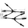 1 Pair MC4 Four-way Y Type MC4 Photovoltaic Connector Solar Branch Connector Solar Panel Male And Female Plug Accessories - Image 2