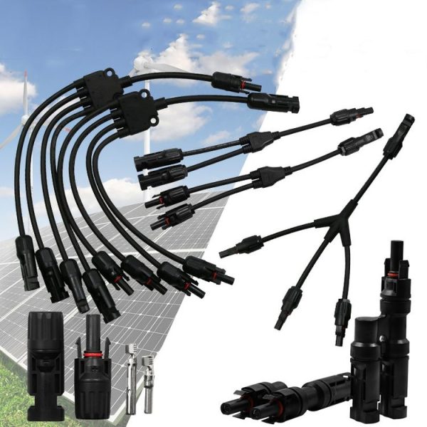 1 Pair MC4 Four-way Y Type MC4 Photovoltaic Connector Solar Branch Connector Solar Panel Male And Female Plug Accessories - Image 3