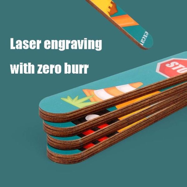 QBT01 Children Double-Sided Wooden Puzzle Bar Puzzle Toy (School Bus + Ship) - Image 8
