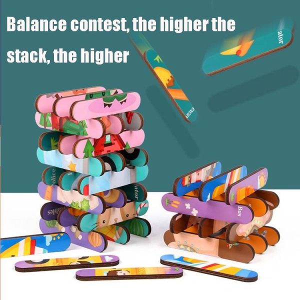 QBT01 Children Double-Sided Wooden Puzzle Bar Puzzle Toy (School Bus + Ship) - Image 9