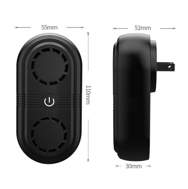 BG307 Ultrasonic Mole Repellent Mosquito Repellent Household Indoor Double Horn Electronic Insect Repellent, Plug Type: EU Plug 220V (Black) - Image 3