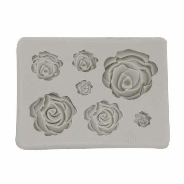 2 PCS DIY Handmade Soap Chocolate Fondant Baking Mold 3D Rose Flower Cake Decoration Silicone Mold (Gray) - Image 2