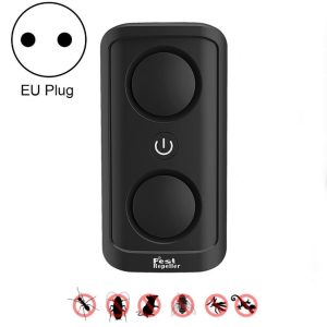 BG302 Dual-Speaker Intelligent Frequency Conversion Mosquito Repellent Ultrasonic Insect Repellent, Product specifications: EU Plug 220V (Black)