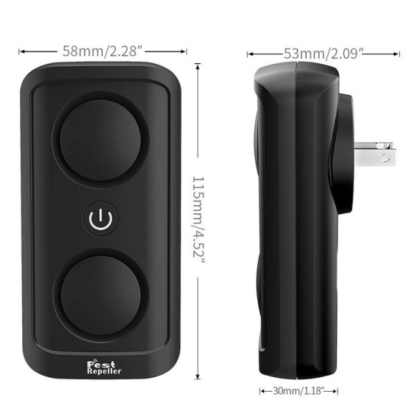 BG302 Dual-Speaker Intelligent Frequency Conversion Mosquito Repellent Ultrasonic Insect Repellent, Product specifications: EU Plug 220V (Black) - Image 3