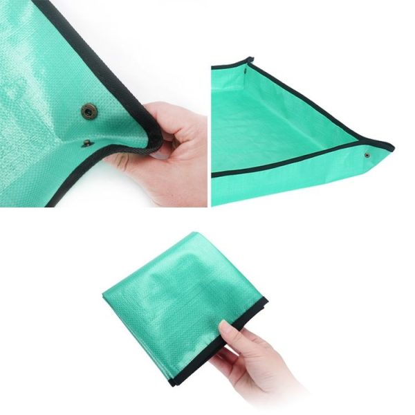 68x68cm PE Home Gardening Planting Operation Mat Green Plant Changing Pot Mixing Soil Waterproof Flower Mat - Image 3