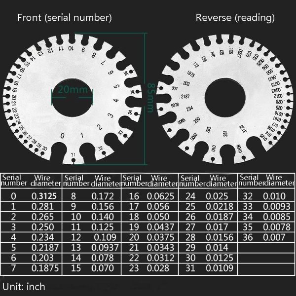 Stainless Steel Wire Gauge Model Weld Inspection Ruler Thickness Ruler Wire Welding Gauge - Image 10
