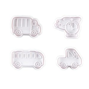 3 Sets Plastic Decorative Biscuit Mold Transportation Tool Series Biscuit Spring Mold (A)