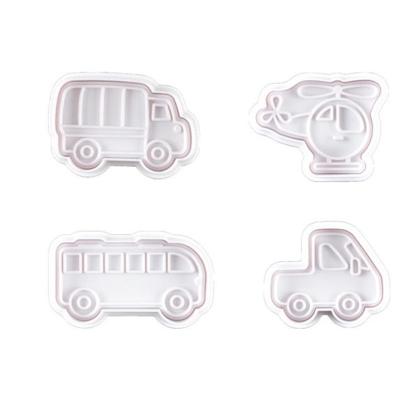 3 Sets Plastic Decorative Biscuit Mold Transportation Tool Series Biscuit Spring Mold (A)