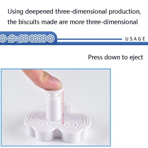 3 Sets Plastic Decorative Biscuit Mold Transportation Tool Series Biscuit Spring Mold (A) - Image 4