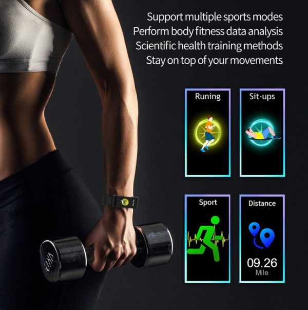 L890 1.14 inch TFT Color Screen Sports Bracelet with Bluetooth Headset, Support Call Reminder / Heart Rate Measurement / Blood Pressure Monitoring / Body Temperature Measurement (Black) - Image 11