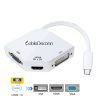 Cabledeconn F0102 3 in 1 Type-C to VGA / HDMI / DVI Adapter (White) - Image 2