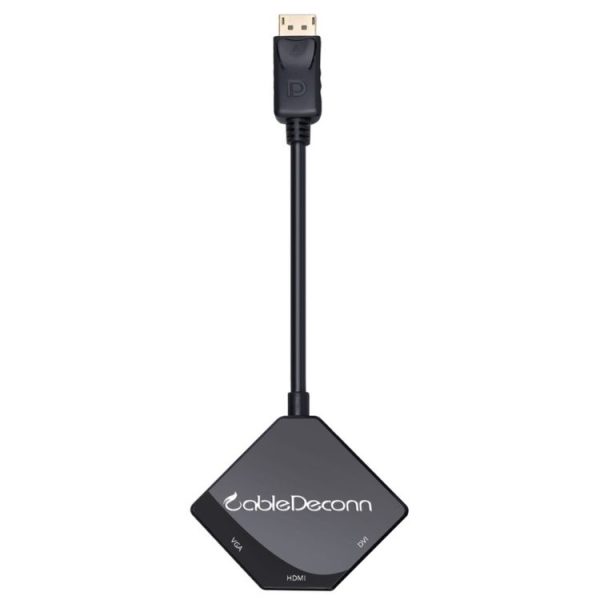 Cabledeconn B0209 4K HD TV Projection DisplayPort to HDMI+VGA+DVI Converter - Image 3