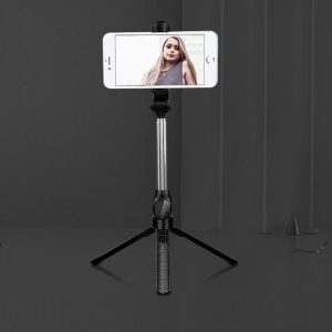 XT10 Bluetooth Tripod Selfie Stick Live Mobile Phone Holder (Black)