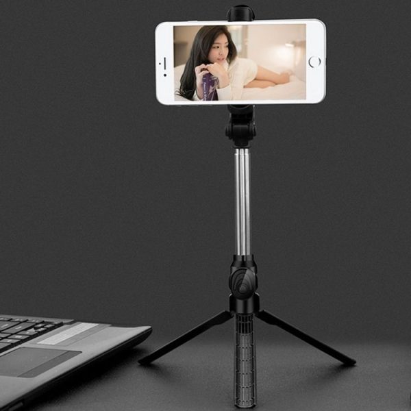 XT10 Bluetooth Tripod Selfie Stick Live Mobile Phone Holder (Black) - Image 2