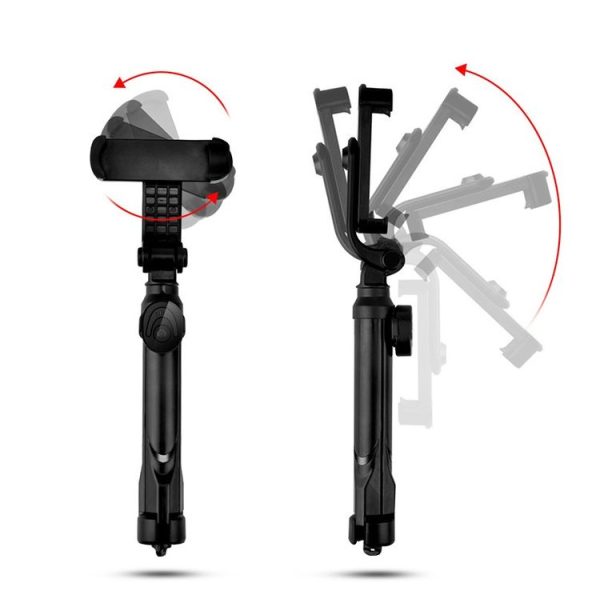 XT10 Bluetooth Tripod Selfie Stick Live Mobile Phone Holder (Black) - Image 5