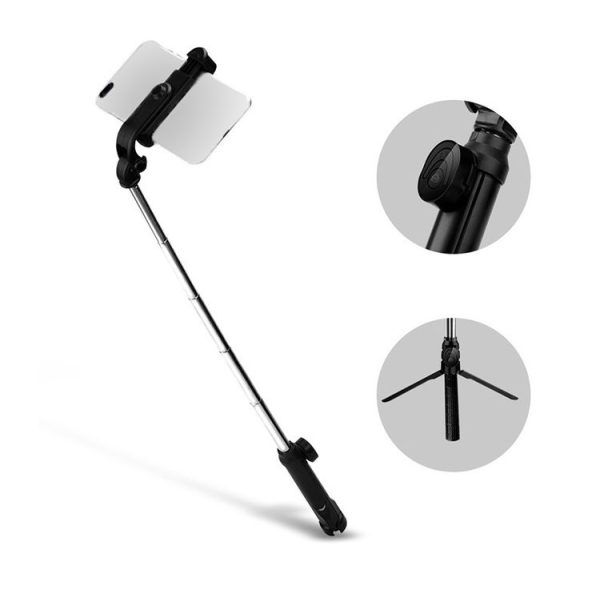 XT10 Bluetooth Tripod Selfie Stick Live Mobile Phone Holder (Black) - Image 6