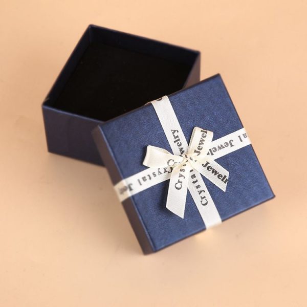 10 PCS Bowknot Jewelry Gift Box Square Jewelry Paper Packaging Box, Specification: 8x8x4.5cm (Pink) - Image 3