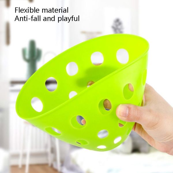 Children Toy Throwing Ball Parent-Child Outdoor Bouncy Ball Game Kit, Random Color Delivery (2 Catapults + 4 Balls) - Image 4