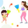 Children Toy Throwing Ball Parent-Child Outdoor Bouncy Ball Game Kit, Random Color Delivery (2 Catapults + 4 Balls) - Image 8