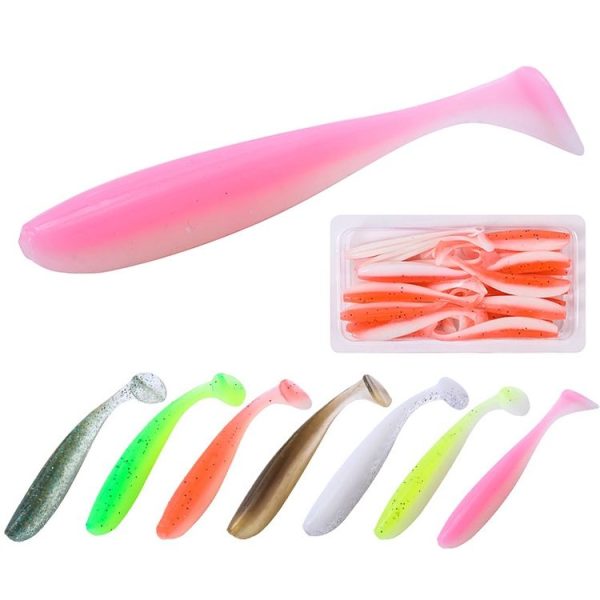 Simulated Fishing Lures Two-Color T-Tail Soft Lures Bionic Sea Fishing Lures, Colour: 6 - Image 2