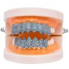 Halloween Vampire 8 Zircon Hip Hop Braces, Colour: Platinum Lower Teeth