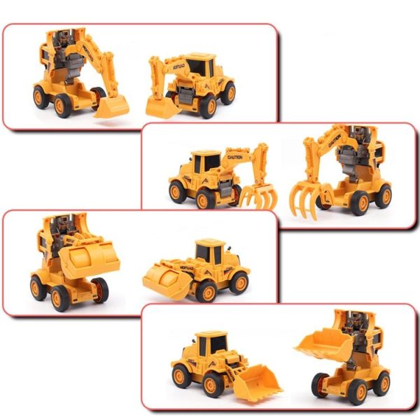 Children Educational Inertial Collision Deformation Engineering Vehicle Toy Model (Bulldozer) - Image 4