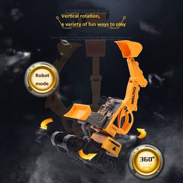 Children Educational Inertial Collision Deformation Engineering Vehicle Toy Model (Bulldozer) - Image 5