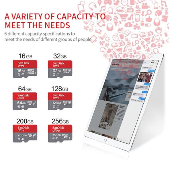 SanDisk A1 Monitoring Recorder SD Card High Speed Mobile Phone TF Card Memory Card, Capacity: 256GB-100M / S - Image 11