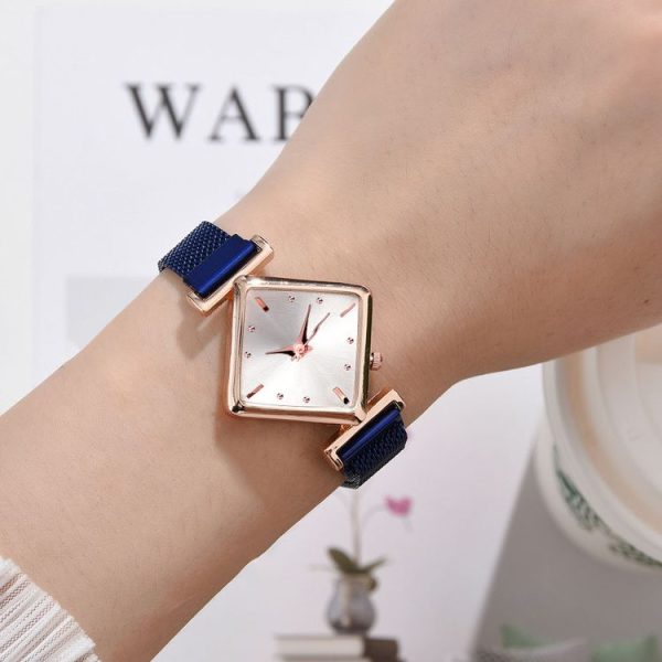 2 PCS Ladies Diamond Dial Quartz Watch, Colour: Blue - Image 2