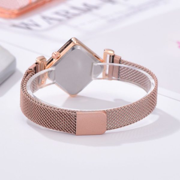 2 SET Ladies Diamond Dial Quartz Watch, Colour: Purple + Bracelet - Image 4