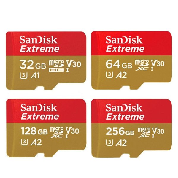 SanDisk U3 High-Speed Micro SD Card TF Card Memory Card for GoPro Sports Camera, Drone, Monitoring 256GB (A2), Colour: Gold Card - Image 8