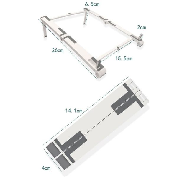 FA06S Notebook Multifunctional Desktop Stand Computer Cooling Portable Folding Stand (White) - Image 4