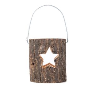 120211 Valentine Day Atmosphere Lamp Candle Holder Cafe Decoration Home Party Decoration Tea Wax Wooden Candle Cup (Five Stars)