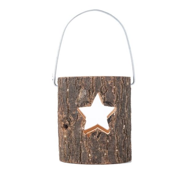 120211 Valentine Day Atmosphere Lamp Candle Holder Cafe Decoration Home Party Decoration Tea Wax Wooden Candle Cup (Five Stars)