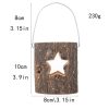 120211 Valentine Day Atmosphere Lamp Candle Holder Cafe Decoration Home Party Decoration Tea Wax Wooden Candle Cup (Five Stars) - Image 2