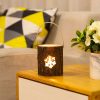 120211 Valentine Day Atmosphere Lamp Candle Holder Cafe Decoration Home Party Decoration Tea Wax Wooden Candle Cup (Five Stars) - Image 6