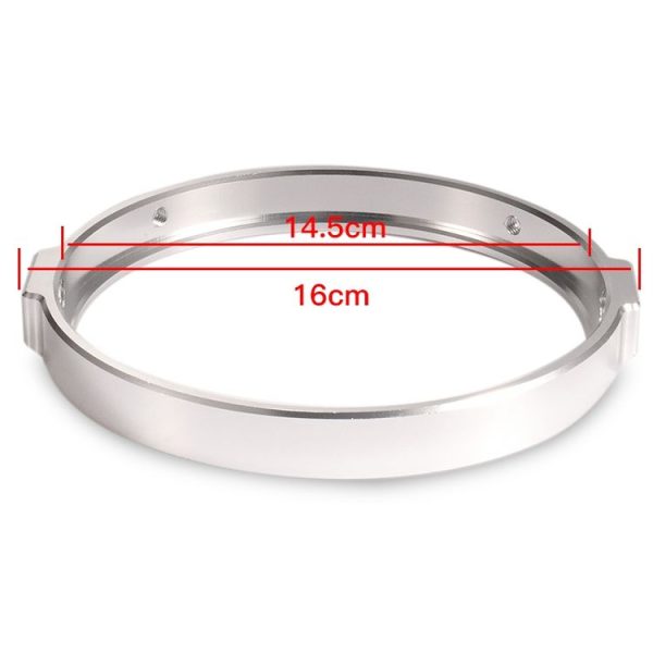 5.75 Inch Round Retro Headlight Ring Motorcycle Headlight Modification Parts (Silver) - Image 3