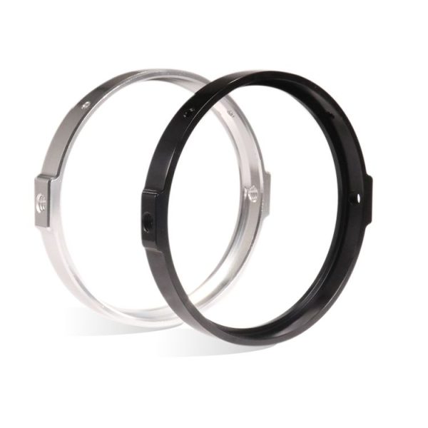 5.75 Inch Round Retro Headlight Ring Motorcycle Headlight Modification Parts (Silver) - Image 6
