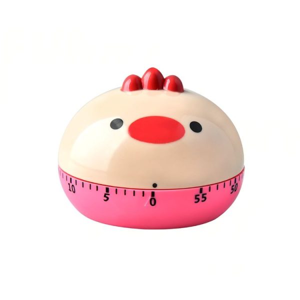 Kitchen Mechanical Timer Cartoon 60 Minutes Timer Baking Cooking Reminder (Chicken)