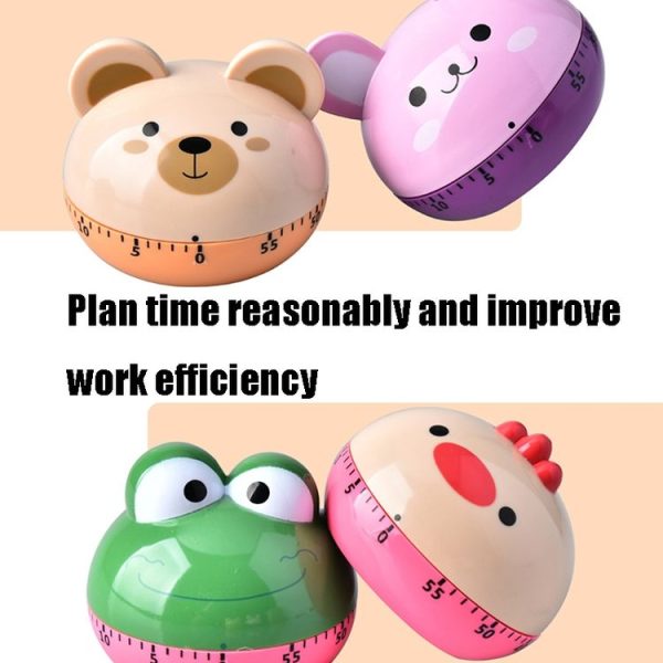 Kitchen Mechanical Timer Cartoon 60 Minutes Timer Baking Cooking Reminder (Chicken) - Image 4
