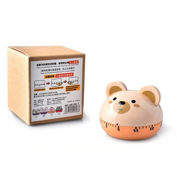 Kitchen Mechanical Timer Cartoon 60 Minutes Timer Baking Cooking Reminder (Chicken) - Image 7