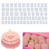 64 in 1 Plastic English Alphabet Symbol Cake Biscuit Mold Set