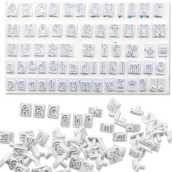 64 in 1 Plastic English Alphabet Symbol Cake Biscuit Mold Set - Image 3