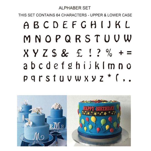 64 in 1 Plastic English Alphabet Symbol Cake Biscuit Mold Set - Image 5
