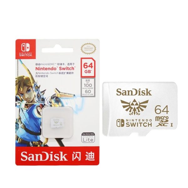 SanDisk SDSQXAO TF Card Micro SD Memory Card for Nintendo Switch Game Console, Capacity: 64GB White - Image 3